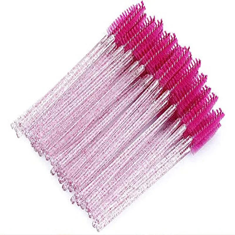 HUAZDS 300pcs Disposable Mascara Wands Eyelash Brush Spoolies for Eye Lash Extension, Eyebrow and Makeup Crystal Makeup Tools