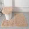 3er-Set einfarbige Heimteppiche Toilettendeckelbezug Teppich-Set rutschfeste Fußmatte für Badezimmerboden Badteppich Fußmatte