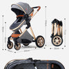 Kinderwagen 3 in 1 Kinderwagen für Babys, leichte Buggys, Babykutsche, ISOFIX BASIS, Baby Reisekinderwagen, Neugeborenenkinderwagen