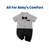 0-18 Baby Bodysuit Gentleman Style Handsome Formal Cotton Comfortable Soft Boys And Girls Summer Short Sleeved Newborn Clothes