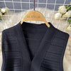 SINGREINY Bodycon Basic Knitting Dress Women Sleeveless V Neck Tank Ladies Elastic Waist Temperament Solid Streetwear Dress