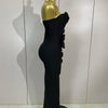 Sexy Fashion White Elegant Strapless Flower Bodycon Long Dress Women Casual Streetwear Club Birthday Party Slim Elegangt Dresses