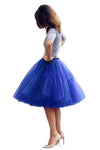 Multi-layer Tulle Tutu Skirts Fuchsia 6 Layers Fluffy Petticoat Underskirt Princess Ball Gown Women Halloween Party Skirt