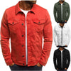 Herren Jeansjacke M-4XL Herbstkleidung Modejacken Einfarbig Business Casual Multi-Taschen Langarm Top Streetwear