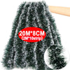 Weihnachten Grüne Zuckerrohr Bänder Girlande DIY Weihnachtsbaumschmuck Grüne Zuckerrohr Bänder Kranz Hängender Anhänger Haus Party Dekoration