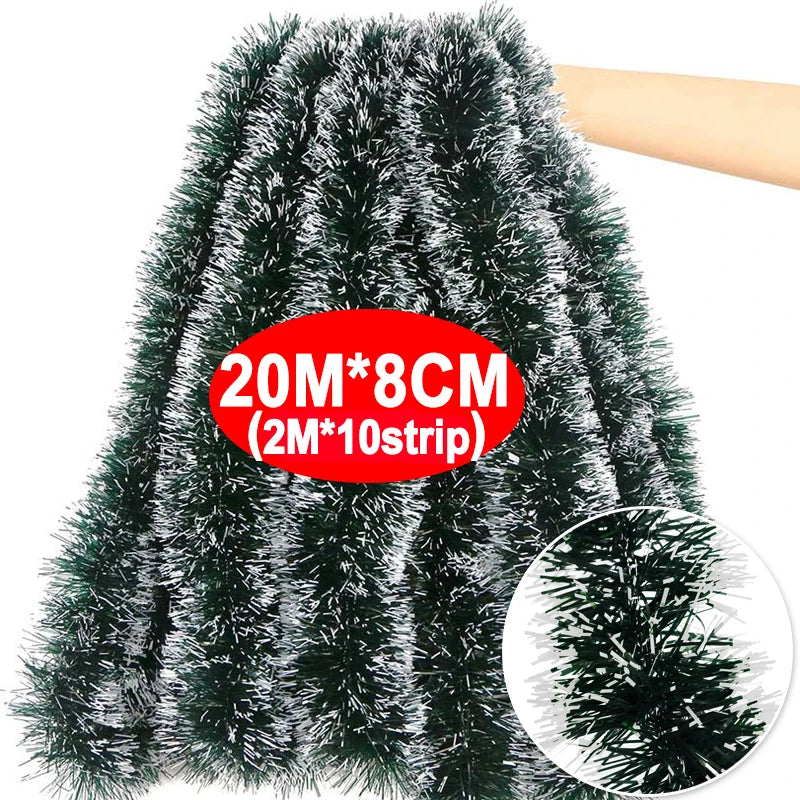 Weihnachten Grüne Zuckerrohr Bänder Girlande DIY Weihnachtsbaumschmuck Grüne Zuckerrohr Bänder Kranz Hängender Anhänger Haus Party Dekoration