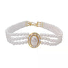 Luxuriöses Vintage dreilagiges Perlen-Collier, 2024 neue Trend-Schmuckmode Damen Halskette für den Hals Partygeschenk