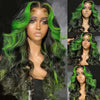 Pink Highlight Colored Lace Front Wig Synthetic Glueless Loose Wave Pre Plucked 13x4 HD Transparent Lace Frontal Wigs For Women