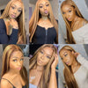 P4/27 Color Highlight Wigs 13x4 Lace Frontal Wig For Women Straight Lace Front Human Hair Wigs Preplucked Wig 100% Human Hair
