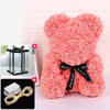 Valentinstagsgeschenke Dekoration Rosenbär Künstliche Blume mit Box Lichter Teddybär für Frauen Freundin Geburtstagsgeschenk Liebesblume