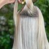 #6 Light Brown Bone Straight Clip In Hair Extensions 1 Piece 5 Clips Full Head One-Piece Clip In Human Hair Extensions 100G/Set