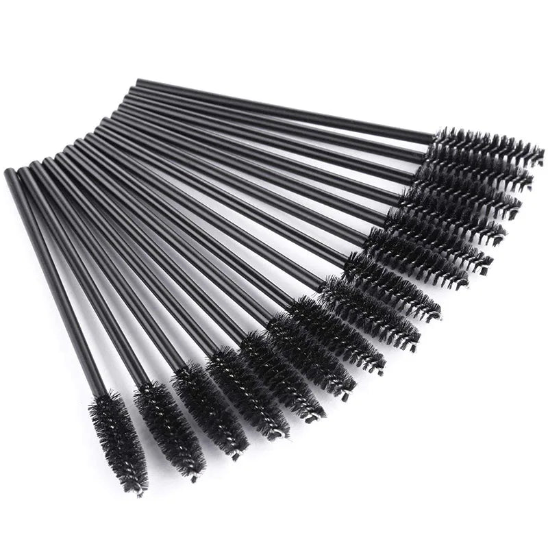 HUAZDS 300pcs Disposable Mascara Wands Eyelash Brush Spoolies for Eye Lash Extension, Eyebrow and Makeup Crystal Makeup Tools