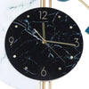 Geräuschlose Wanduhr für Wohnzimmer Schlafzimmer Wanddekorationen Kreative Halbkreis Marmor Quarz Wanduhr Geschenk