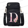 Damen Kuriertasche Kleine Handtasche Umhängetasche Geldbörse für Handy Sakura 26 Alphabet-Druck Münzgeldbörse Damen Kartenhalter