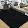 Flauschiger Teppich für das Schlafzimmer, zottelige, flauschige Teppiche für das Schlafzimmer, dicke schwarze Teppiche für das Wohnzimmer, Teppiche für Mädchen und Jungen
