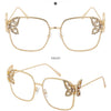 Oversized Square Sunglasses Women Rhinestone Butterfly Frame Sun Glasses 2025 Luxury Brand UV400 Protection Eyewear For Ladies
