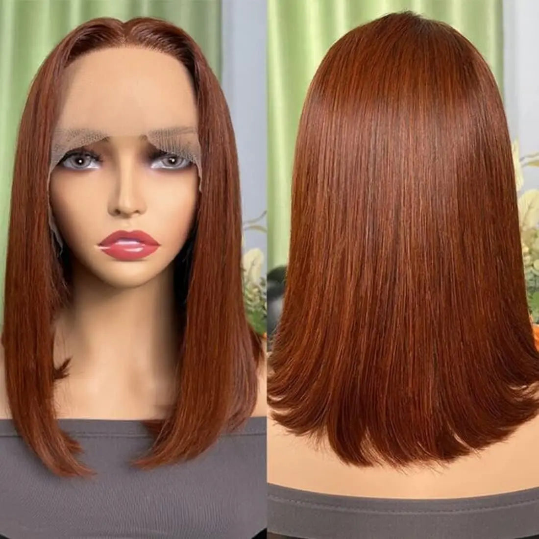 Dark Purple Bob Lace Front Wigs Human Hair Colored 13x4 Lace Frontal Short Straight Purple Bob Wig Pre Plucked with Baby Hair