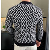 Herbst Winter Samt Strickpullover Herren Langarm Rundhalspullover Slim Fit Business Freizeit Strickwaren Tops Herrenbekleidung