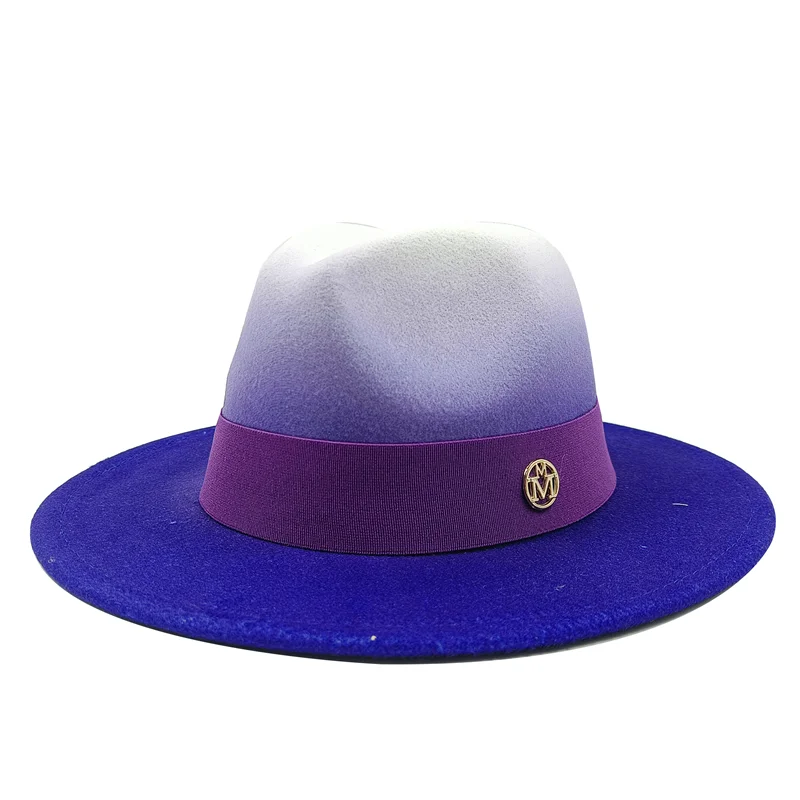 Low price wholesale Fedora hats men's and women's jazz hats red and white new tie dyed Fedora hats autumn classic hats sombrero