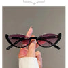 Half Frame Cat-eye Sunglasses Fashion Style Colored Women's Sunglasses Uv400 Fashion Shades Eyewear Summer Anti UV Sunglasses