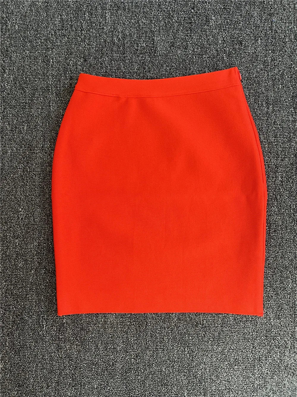 40CM Mini Kurzer Bodycon Bandage Rock Damen Sexy Super Kurze Bonbonfarbene Dehnbare Bleistiftrock Nightbar Club Party Ausgehen