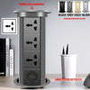 Motorized Lifting Pop Up Tower Power Outlet Hidden Mounted Kitchen Worktop USB Type C Socket with Speaker Wireless Charging