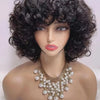 330% Dichte Brasilianische Egg Curl Pixie Cut Perücke Echthaar mit Pony Wasserwelle Kurze Bob Perücke für Frauen Vorgezupft Lokale Lieferung