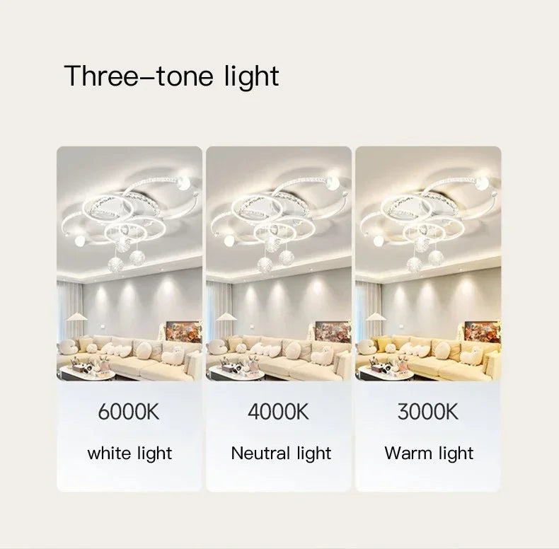 Moderne minimalistische LED-Deckenleuchte, personalisierte kreative Ring-Wohnzimmerleuchten, goldene Atmosphäre, Schlafzimmer-Arbeitszimmer-Kronleuchter