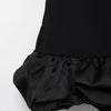 TRAFZA Sexy Solid White Flower Bud Tierred Red Mini Dress Safety Pants Women Dress New 2025 Spring Autumn Fashion Party Dress