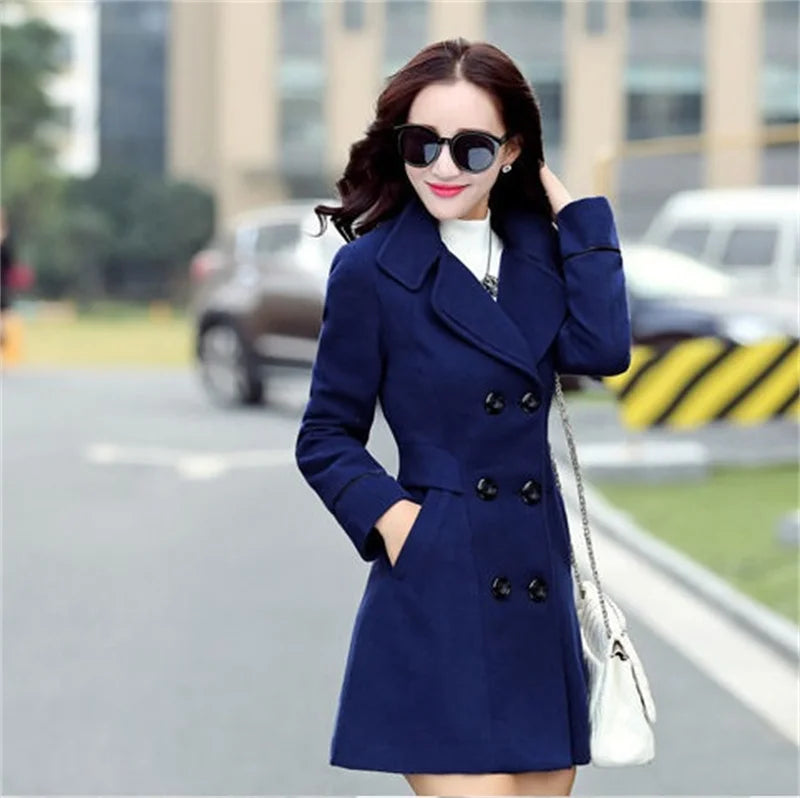 Woman Autumn Winter Jacket 2026 Wool Coats For Women Overcoat Double-breasted Woolen Jackets For Women Outerwear