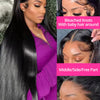 Wear And Go Glueless Pre Cut Wigs Human Hair Straight Lace Front Wigs Human Hair 13x4/13x6/5x5 Glueless Wear To Go Natural Black
