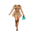 Damen Partykleid Ärmellos Glänzende Pailletten Feder Abendkleid Sexy schulterfrei rückenfrei Mini Formelle Ballkleider HXY8