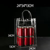 10/20pcs/lot Transparent Soft PVC Gift Tote Packaging Bags with Hand Loop Clear Plastic Handbag Cosmetic Bag