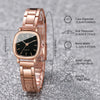 2 Teilesatz Damen Mode Edelstahl Quarzuhr & Liebe Herz Armband