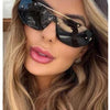 Fashion Model Ocean Gelb Quadratische Sonnenbrille Damen Luxusmarke Oversized Shades Perle Chic Sonnenbrille für Damen Herren Oculos