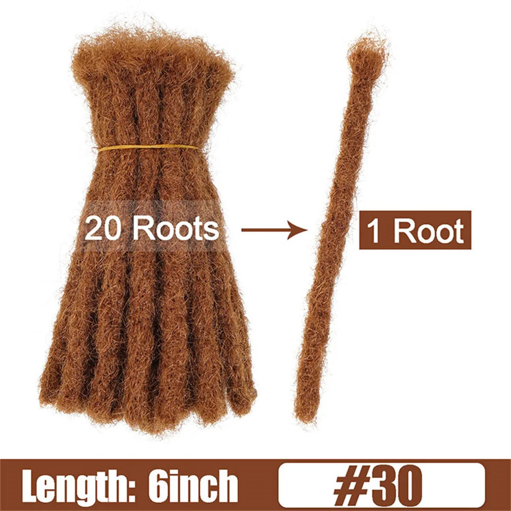 Dreadlock Extensions Loc Extensions Afro Kinky Dreads Extensions for Men/Women, Synthetic Dread Set Thick Soft Locs Extensions