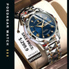 POEDAGAR Top Brand Luxury Man Wristwatch Waterproof Luminous Date Week Men Watches Stainless Steel Quartz Men's Watch Male reloj
