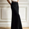 Wolfeel Freizeit Satin Damenrock Frühling Sommer Mode Locker Hoher Bund Maxi Röcke Elegant Einfacher Satin-Fischschwanzrock