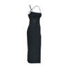 AltGoth Fairycore Sexy Midi Kleid Damen Streetwear Mall Gothic Rückenfrei Schnürung Neckholder High Waist Bodycon Kleid Partywear weiblich