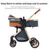 Kinderwagen 3 in 1 Kinderwagen für Babys, leichte Buggys, Babykutsche, ISOFIX BASIS, Baby Reisekinderwagen, Neugeborenenkinderwagen