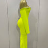 Sexy Off Shoulder Luxury Diamonds Long Bodycon Bandage Dress 2025Women Celebrity Elegant Prom Gown Birthday Club Cocktail Dress