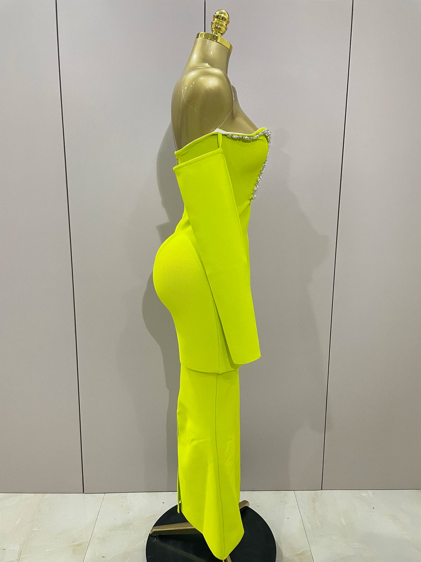 Sexy Off Shoulder Luxury Diamonds Long Bodycon Bandage Dress 2025Women Celebrity Elegant Prom Gown Birthday Club Cocktail Dress