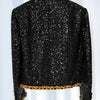 Fashion 2024 Designer Women's Gold Chains Sequined Jacket Coat Outfit Spring