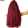 Yeaful 18 Inch Synthetic Marley Twist Braiding Hair Red Black Brown Ginger Bug Blonde #4 Pre Looped Marley Twists Crochet Hair