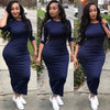European and American women's fashion white stripe dress