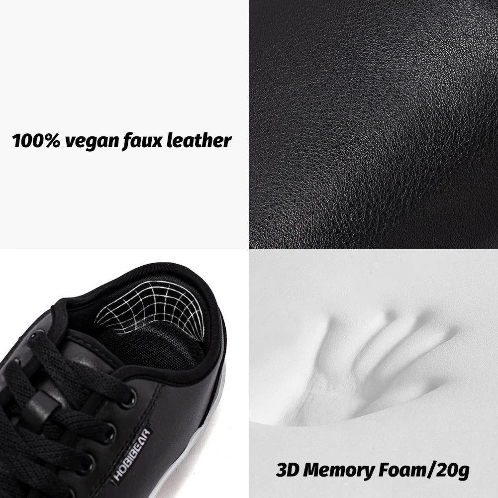 HOBIBEAR Minimalistische Schuhe für Herren und Damen, weite Zehenbox, Barfuß-Schuhe, Zero Drop, Freizeit-Sneaker aus Kunstleder, leichte Walking-Sneaker