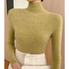 Damen Rollkragen-Basics Kaschmirpullover Herbst Winter Pullover 100% Merinowolle Strickwaren Damen Weicher schmaler Strick Neuer Top