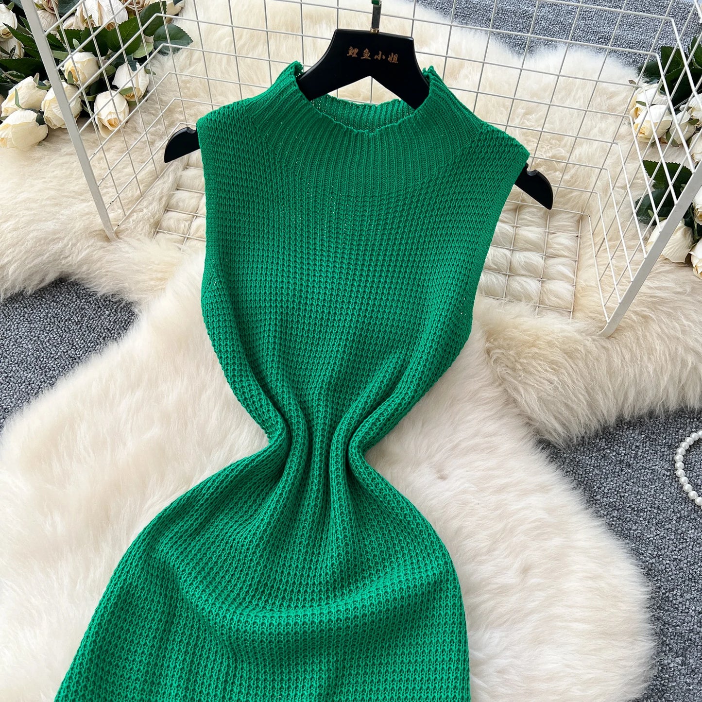 Chic Elastic Knit tassel O Neck Women Elegant Korean Fashion Vestidos Summer A-line Wrap mini dress