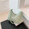Canvas Wrinkle Bag for Women Shoulder Bags Pleated Bubbles Handbags Padded Casual Underarm Quilted Bag Tote Cloud Bag