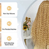 FABA Glueless Wigs Echthaar #27 Farbe Honigblond Deep Wave Echthaarperücke 13x4 Lace Front Perücken mit Babyhaar 180% Dichte